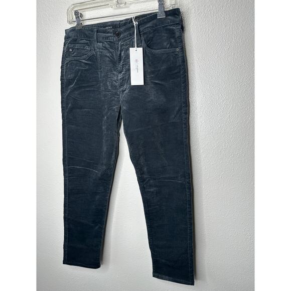 NWT AG Adriano The Farrah Steel Gray High Waist Skinny Velvet Jeans - Picture 6 of 16